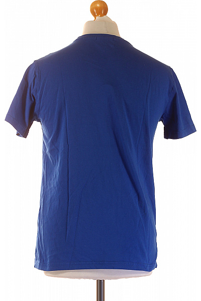 VERSACE Pánské bavlněné modré tričko s krátkým rukávem a potiskem Vel. M | VERSACE | obrázek 3