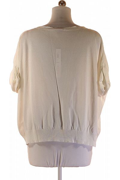 MORE & MORE Dámská bílá oversize halenka pletená s lodičkovým výstřihem a krátkým rukávem Vel. 42 | MORE & MORE | obrázek 2