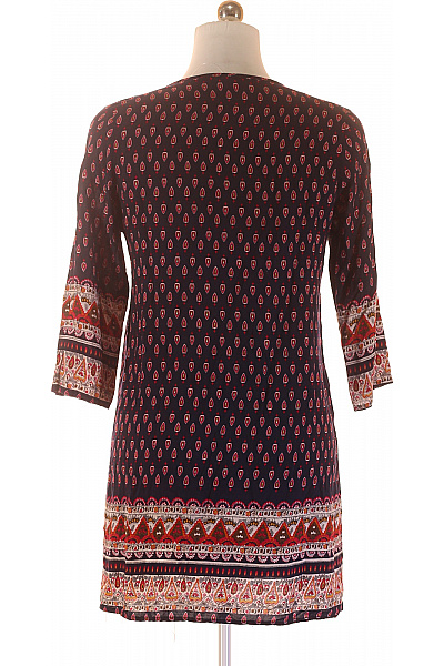 COLLOSEUM Viskózová tuniková halenka tmavě modrá etno vzorovaná s 3/4 rukávem Vel. L | COLLOSEUM | obrázek 3