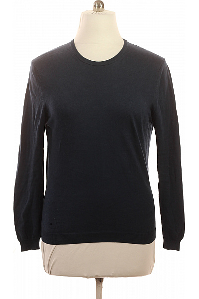 roberto cavalli Pánský tmavě modrý tenký basic pulovr přes hlavu dlouhý rukáv Velikost L | roberto cavalli | obrázek 2