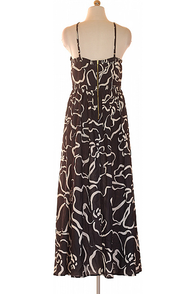 Dámské šaty bez rukávů černé květované maxi volnočasové letní Velikost S | Unimoda | obrázek 3