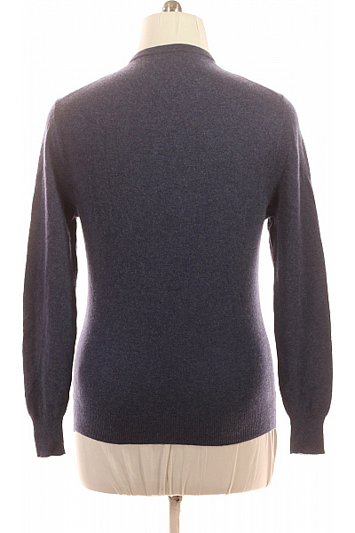 LAWRENCE GREY Pánský kašmírový pulovr tmavě modrý v výstřih žebrovaný basic Velikost L | LAWRENCE GREY | obrázek 2