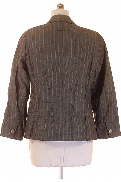 TAIFUN Dámský hnědý pruhovaný vypasovaný blejzr elegantní business na běžné nošení Velikost 46 | TAIFUN | obrázek 3