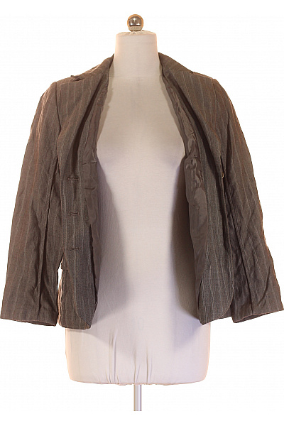 TAIFUN Dámský hnědý pruhovaný vypasovaný blejzr elegantní business na běžné nošení Velikost 46 | TAIFUN | obrázek 4