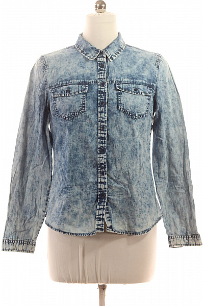 Canda Riflová Dámská Košile Modrá Vel. 40