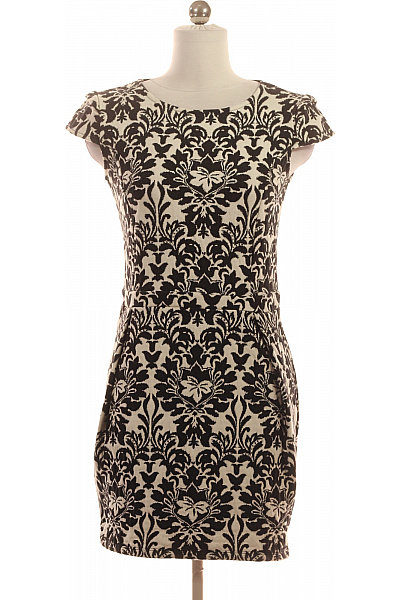 MANGO  Šaty s Květinovým Potiskem Černobílé Vel. M | MANGO | obrázek 2