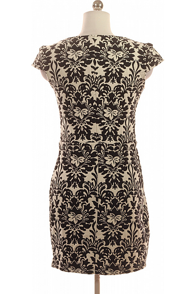 MANGO  Šaty s Květinovým Potiskem Černobílé Vel. M | MANGO | obrázek 3