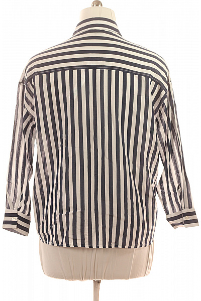 monari Dámská bavlněná pruhovaná košile dlouhý rukáv volná ležérní Velikost 42 | monari | obrázek 2