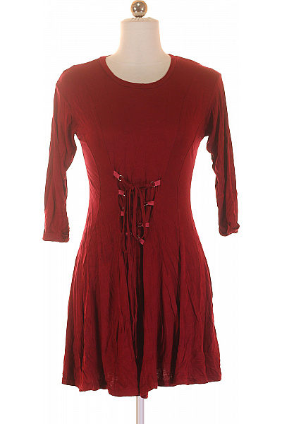 Tričkové  Šaty Vínová Vel. S | voyelles | obrázek 2