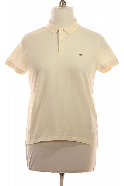 TOMMY HILFIGER Dámské krémové polo tričko s krátkým rukávem a límečkem Vel. L | TOMMY HILFIGER | obrázek 2