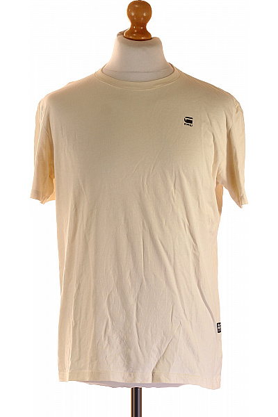 Jednoduché Pánské Tričko Béžové G-Star Second hand Vel. L | G-Star | obrázek 2