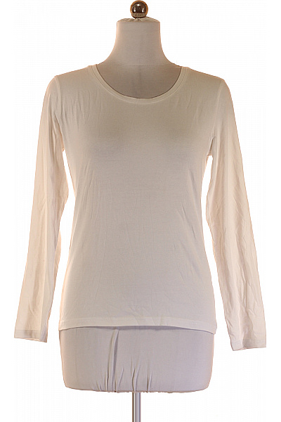 Jednoduché Dámské Tričko Bílé Second hand Vel. 42 | basic | obrázek 2