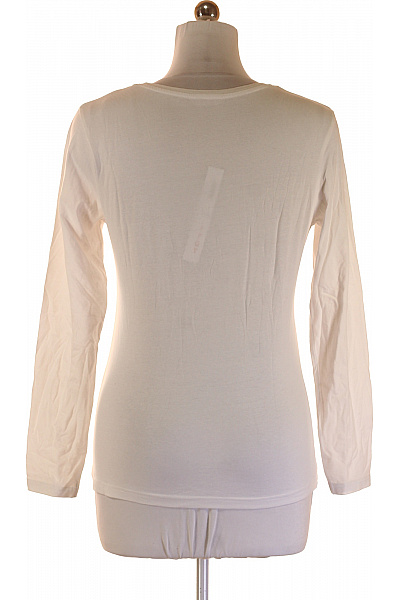 Jednoduché Dámské Tričko Bílé Second hand Vel. 42 | basic | obrázek 3