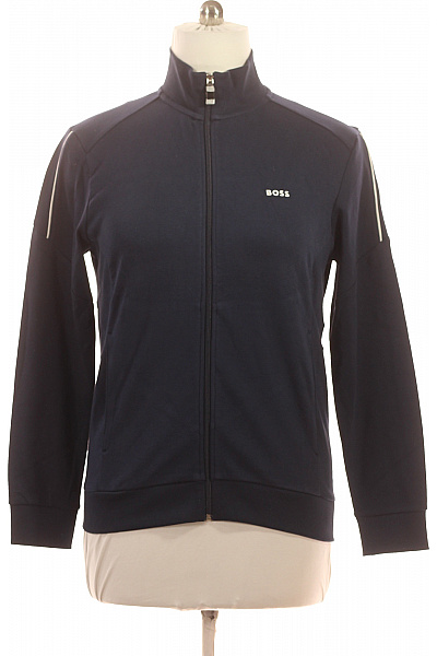 Hugo Boss Pánská bavlněná tmavě modrá sportovní mikina na zip se stojáčkem Vel. L | Hugo Boss | obrázek 2