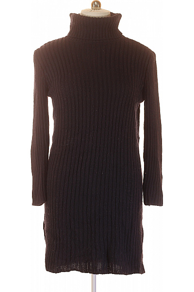  Šaty Pletené Modré Second Hand Vel. L