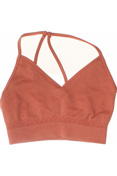 Dámská oranžová sportovní podprsenka žebrovaná Velikost XS | Unimoda | obrázek 2