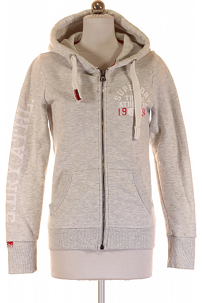 Dámská Mikina Rozepínací Šedá SUPERDRY Vel. S