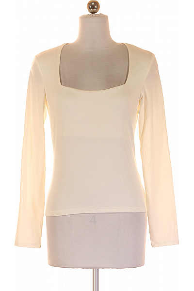 Jednoduché Dámské Tričko Béžové Vel. S | HM  | obrázek 2