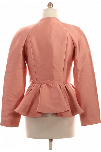 Stine Goya Růžový saténový krátký kabátek zavinovací elegantní vypasovaný peplum Vel. S | Stine Goya | obrázek 3