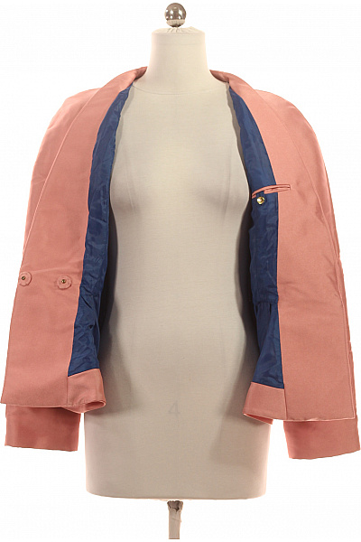 Stine Goya Růžový saténový krátký kabátek zavinovací elegantní vypasovaný peplum Vel. S | Stine Goya | obrázek 4