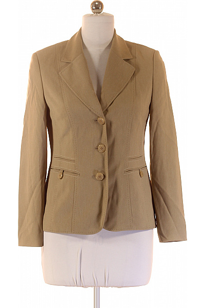 Mulberry Dámský béžový vypasovaný blejzr elegantní jednořadé s kapsami na běžné nošení Velikost 38 | Mulberry | obrázek 2