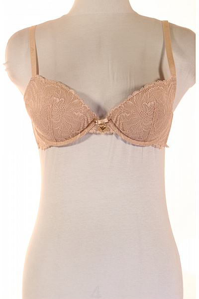 ARMANI Dámská Krajková Push Up Podprsenka Béžová