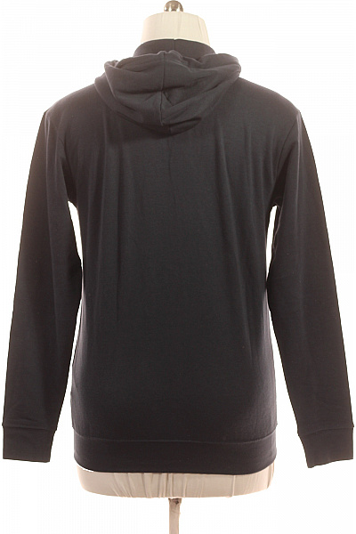 roberto cavalli Pánská bavlněná tmavě modrá mikina s kapucí a výšivkou na zip Vel. L | roberto cavalli | obrázek 3