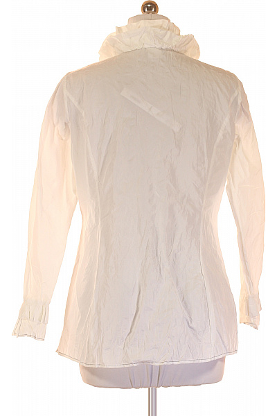 MADELEINE Dámská bílá košile s dlouhým rukávem volná s výšivkou a volánky Vel. M | MADELEINE | obrázek 3