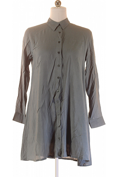 Janina Dámská viskózová košile dlouhá šedá ležérní volná prodloužená Velikost EU 40 | Janina | obrázek 2