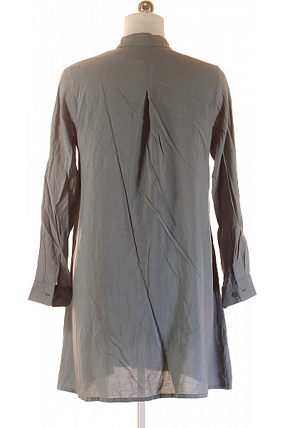 Janina Dámská viskózová košile dlouhá šedá ležérní volná prodloužená Velikost EU 40 | Janina | obrázek 3