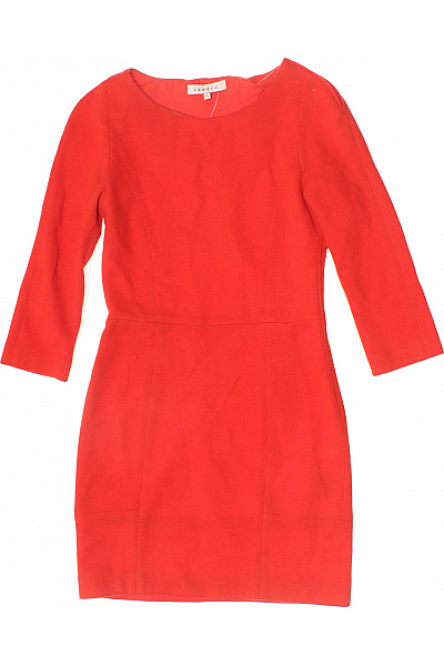 sandro červené šaty s krátkým rukávem elegantní pouzdrové Vel. 1 | sandro | obrázek 2