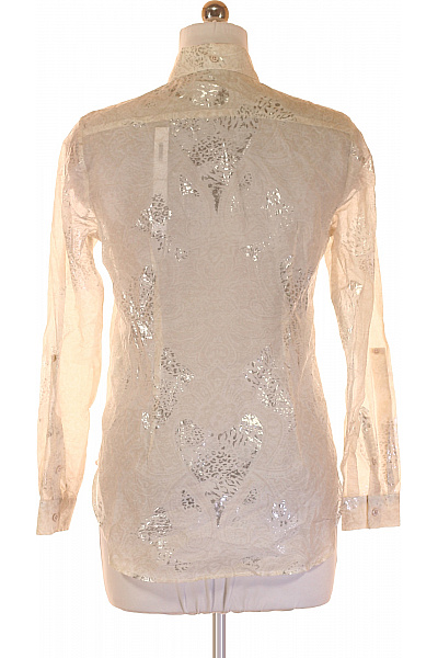 ETERNA Dámská béžová vzorovaná průhledná košile s dlouhým rukávem lesklá Vel. 38 | ETERNA | obrázek 3