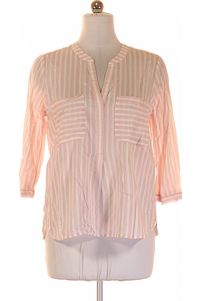 TOM TAILOR Dámská růžová pruhovaná halenka s 3/4 rukávem a kapsami Velikost XL | TOM TAILOR | obrázek 2