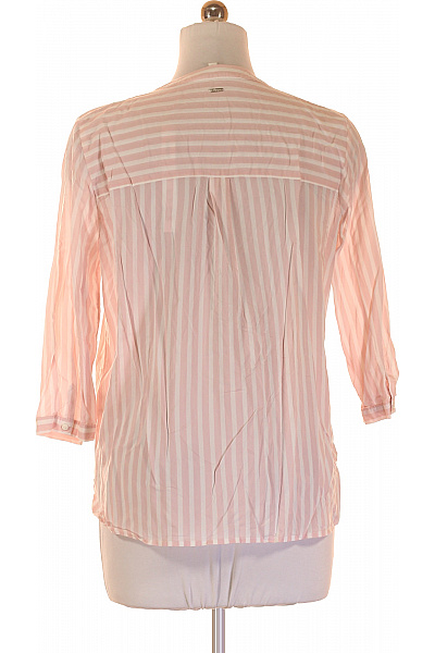 TOM TAILOR Dámská růžová pruhovaná halenka s 3/4 rukávem a kapsami Velikost XL | TOM TAILOR | obrázek 3