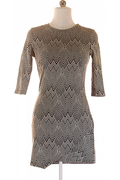 MANGO Šaty Černobílé Second Hand Vel. M