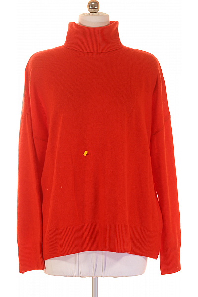 LAWRENCE GREY Dámský Kašmírový Rolák Oranžový Teplý Volný Přes Hlavu Vel. 40