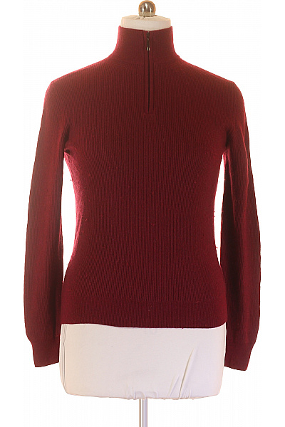 Pánská Mikina Vlněná Vínová Vel. S