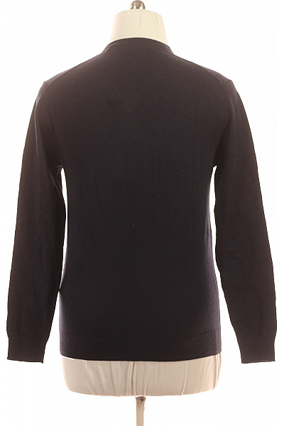 U.S.POLO ASSN. Pánský bavlněný tmavě modrý svetr do V basic podzimní Velikost l | U.S.POLO ASSN. | obrázek 2