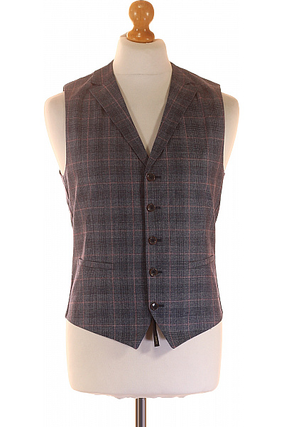 Společenská Pánská Vesta Vlněná Šedá WILVORST Vel. 46 | WILVORST | obrázek 2