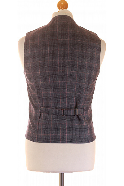 Společenská Pánská Vesta Vlněná Šedá WILVORST Vel. 46 | WILVORST | obrázek 3