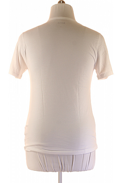 Jednoduché Pánské Tričko Bílé Hugo Boss Second hand Vel. M | Hugo Boss | obrázek 3