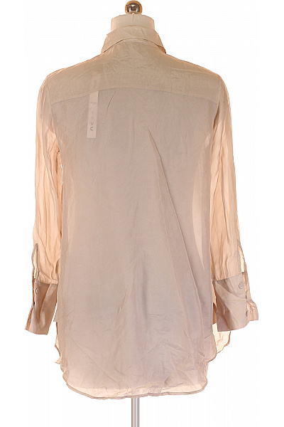 massimo dutti Dámská průhledná béžová košile dlouhý rukáv elegantní volná Velikost 38 | massimo dutti | obrázek 3