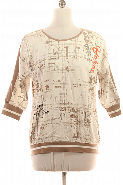 Dámské Tričko s Potiskem Béžové Second hand Vel. S/M | Unimoda | obrázek 2