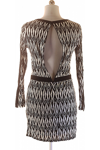 MANGO Dámské mikinové šaty černobílé zvířecí vzor mini s páskem Velikost L | MANGO | obrázek 2