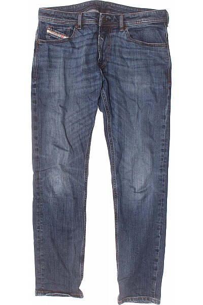 DIESEL Pánské Rovné Džíny Modré Second Hand Vel. 33