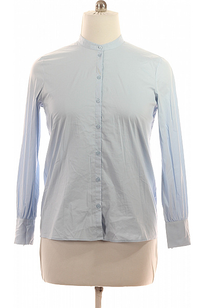 Esprit Dámská Bavlněná Světle Modrá Košile Slim Fit Elegantní S Dlouhým Rukávem Velikost L