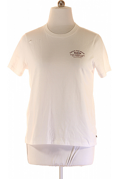 Scotch & Soda Dámské Tričko S Potiskem Bílé Vel. XL
