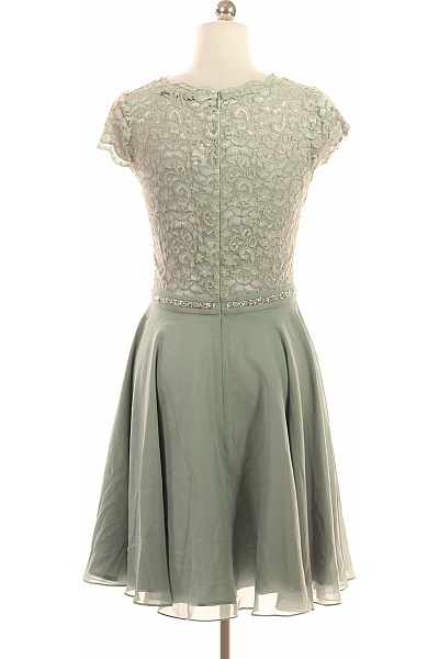 Swing Zelené krajkové šaty s krátkým rukávem a páskem pro družičky Velikost 36 | Swing | obrázek 3