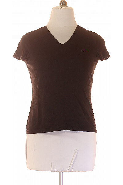 Jednoduché Dámské Tričko Černé TOMMY HILFIGER Vel. L | TOMMY HILFIGER | obrázek 2