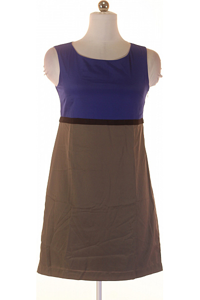 BANANA REPUBLIC Dámské Letní šaty Modro-hnědé Jednoduché Rovné Ke Kolenům Velikost S